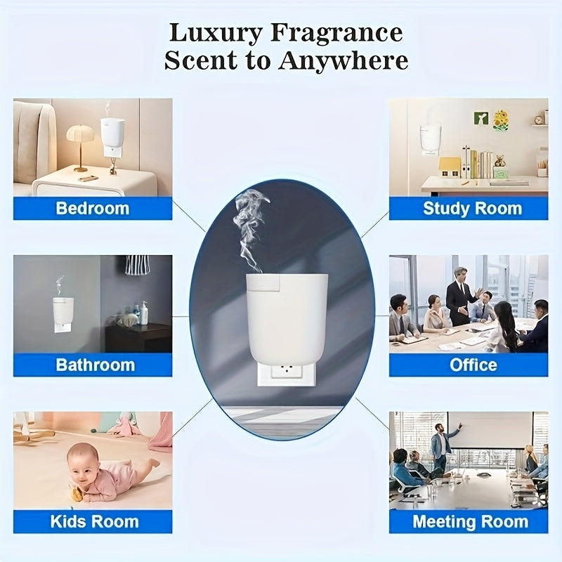 Wireless & Button Control Plug In Waterless Aroma Diffuser Hotel Frangrance Diffuser And Essential Oils Atomizing Efficienc Home Air Freshener | Three Adjustable Modes | Covers Up To 300 Sq.ft And Is Suitable For Various Spaces Including Bedrooms
