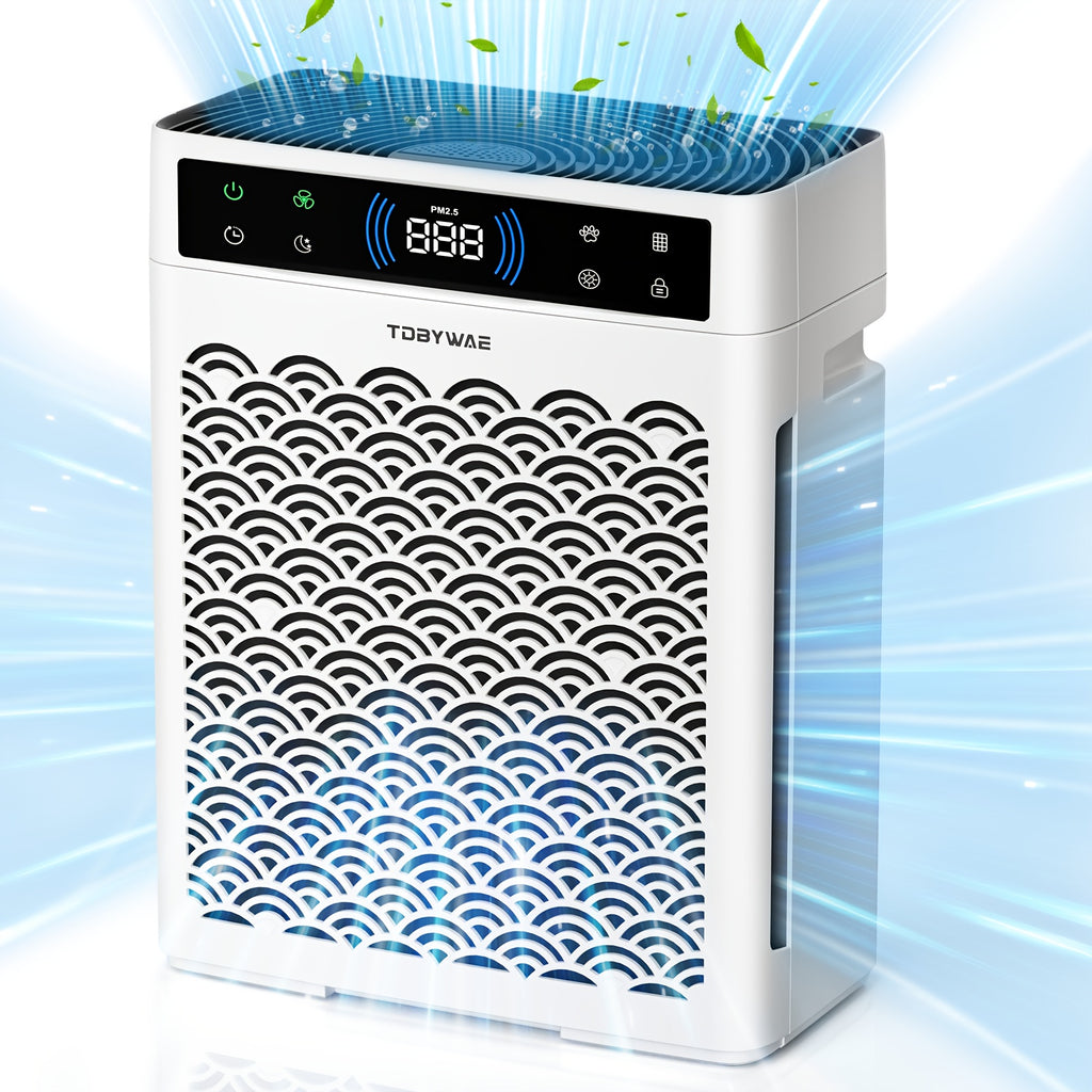 Air Purifier for Home Large Room with Activated Carbon & True HEPA Air Filters Up to 99.97% Of Dust Smoke Smell Hair, Air Purifier, Air Cleaner Office, Dorm Room, Bedroom TDBYWAE
