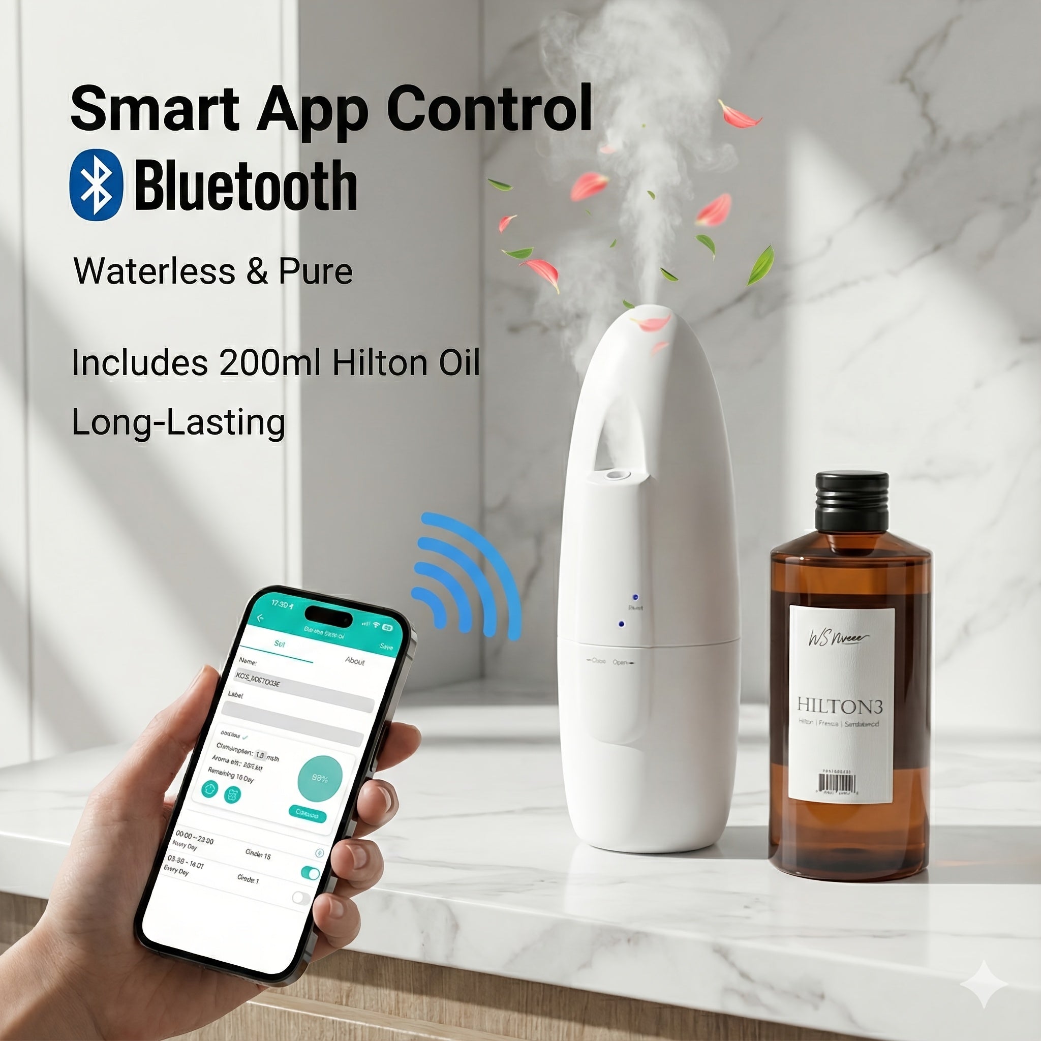 Waterless Essential Oil Diffuser - Scent Diffuser, Plug-in Portable, Oil Diffuser Large Room, Diffuser - Wall Professional Oil Diffuser With 6.76oz Fragrance Oils Optional