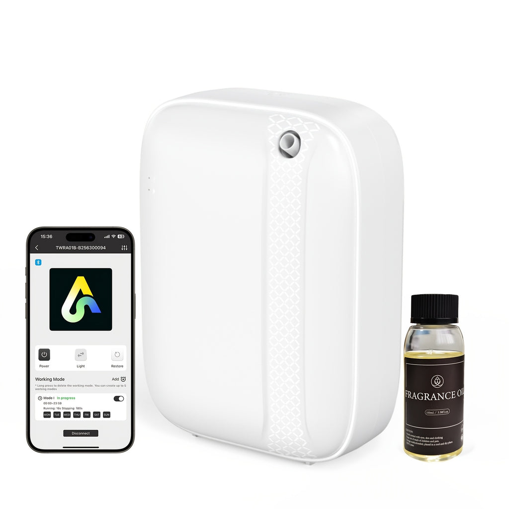 Anhydrous Essential Oil Diffuser, Covering An Area Of Up To 2500 Square Feet, With A Capacity Of 13.5 Ounces, A Room Odor Diffuser With Application And Button Control, Suitable For Aromatherapy Humidifiers In Homes, Offices, And Hotels