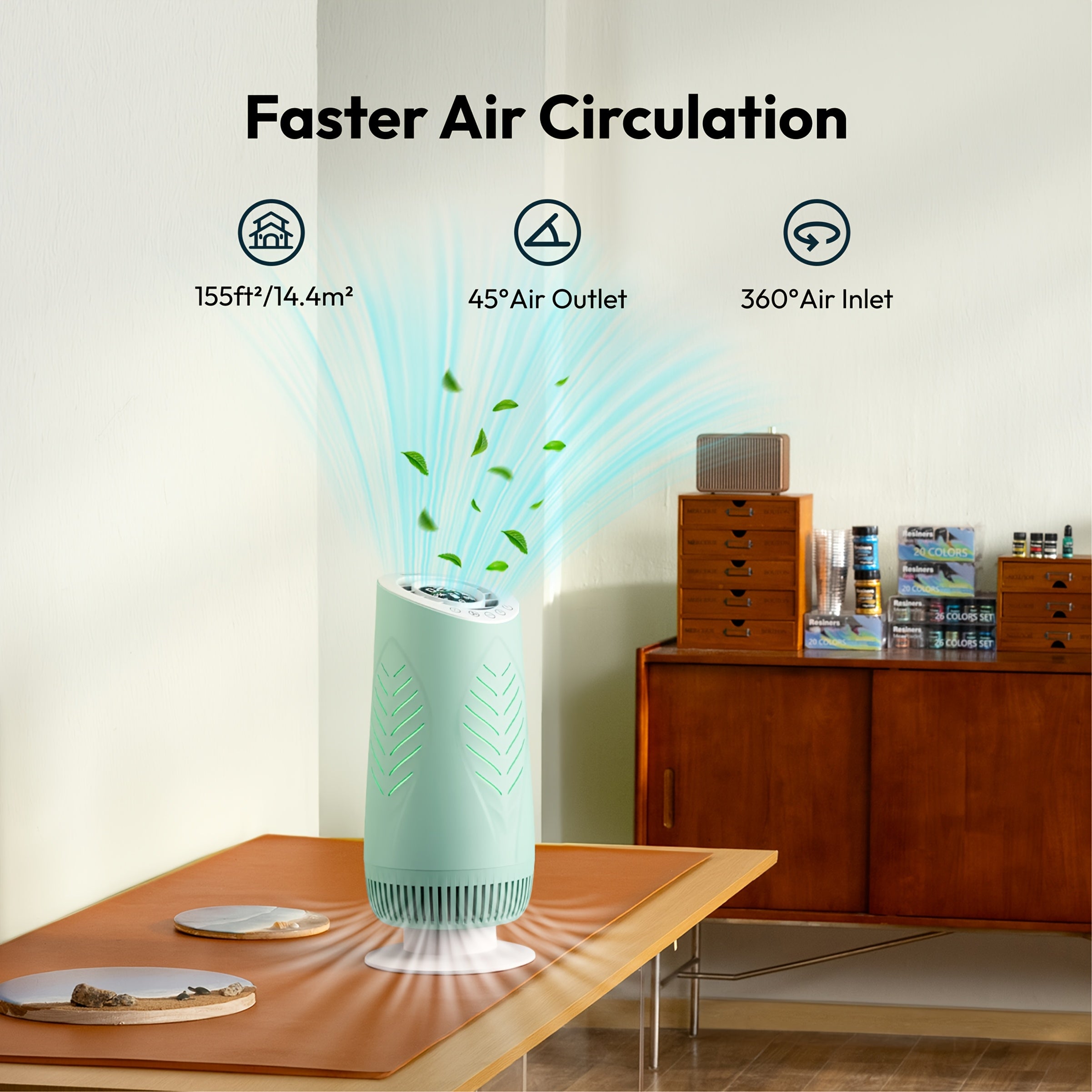 Resiners Purair Epoxy Resin Air Purifier with H13 HEPA Filter, SGS Certified, for Resin Molding & Casting, Epoxy Resin Tools Accessories