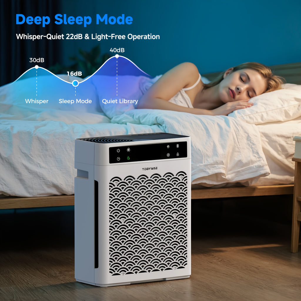 Air Purifier for Home Large Room with Activated Carbon & True HEPA Air Filters Up to 99.97% Of Dust Smoke Smell Hair, Air Purifier, Air Cleaner Office, Dorm Room, Bedroom TDBYWAE