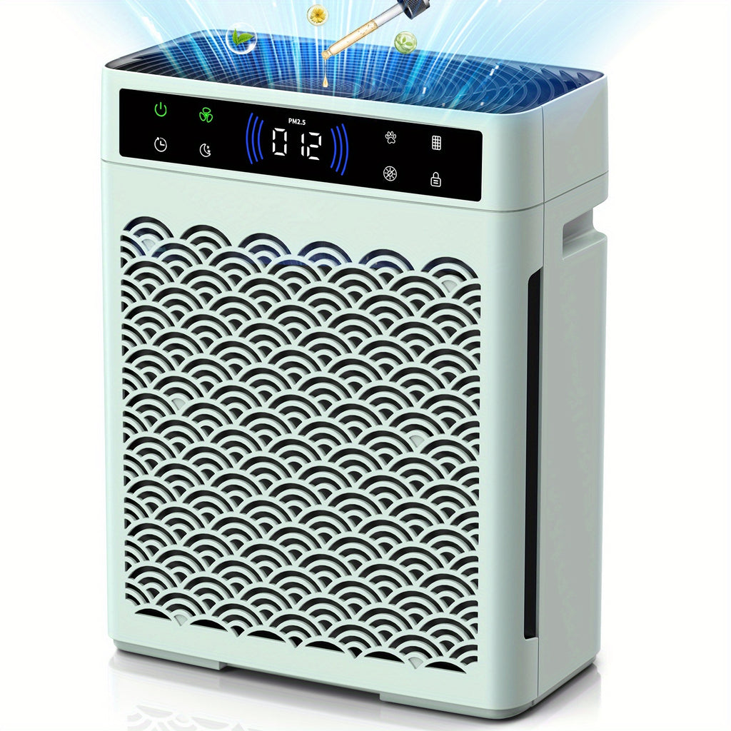 Air Purifier for Home Large Room with Activated Carbon & True HEPA Air Filters Up to 99.97% Of Dust Smoke Smell Hair, Air Purifier, Air Cleaner Office, Dorm Room, Bedroom TDBYWAE