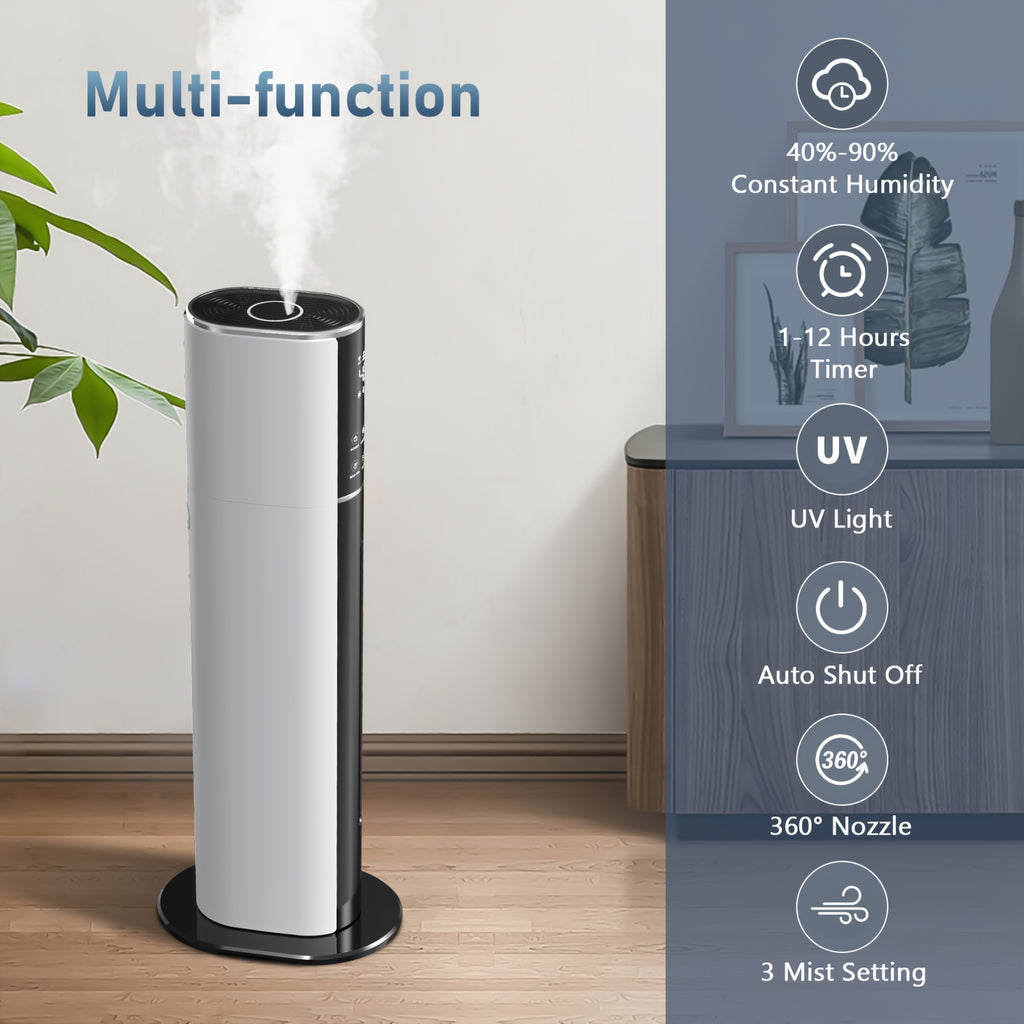 KELOPA 2.38gal Soundwave Technology Cool Mist Humidifier | Top Fill | Smart Humidity Control | Sleep Mode | Ideal for Home, Large Rooms, Bedrooms, Offices, And Plants | Covers 600ft²+