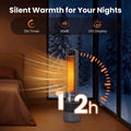 1500W PTC Heater Featuring a Humidifier, 3D Flame Oscillating Tower Heater Suitable for Spacious Areas, 12-Hour Timer, And a Portable Electric Heater Ideal for Bedrooms And Indoor Settings