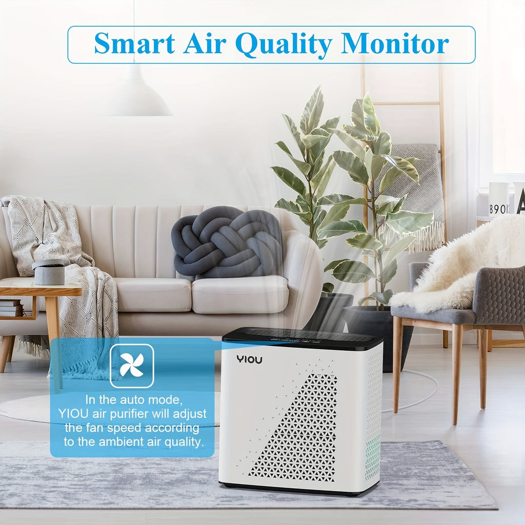 Large Room Air Purifier For Up To 1295 Ft², Quiet 20dB Air Cleaner, Advanced PM 2.5 Display, Auto Mode, Timer, HEPA H13 Filter Captures Smoke, Pollen, Pet Dander, Allergies, Perfect For Bedroom, Living Room, And Office