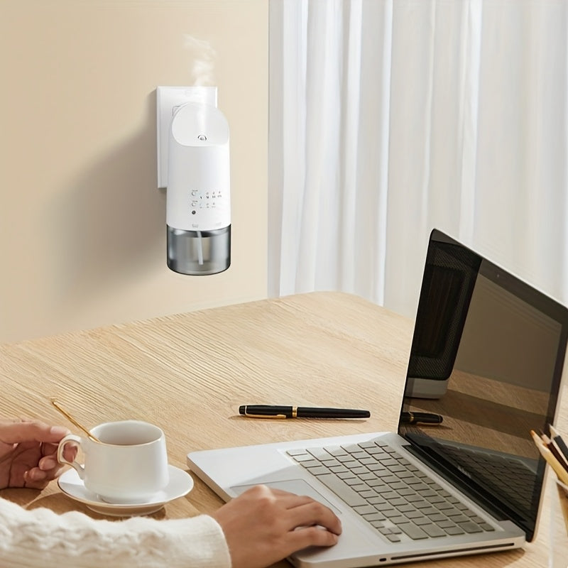 2025 Plug In Diffuser For Essential Oils, Waterless Scent Diffuser Cover Up To 500 Sq. Ft. For Home, Office, Spa Portable Smart Wall Diffuser 5.41oz, White