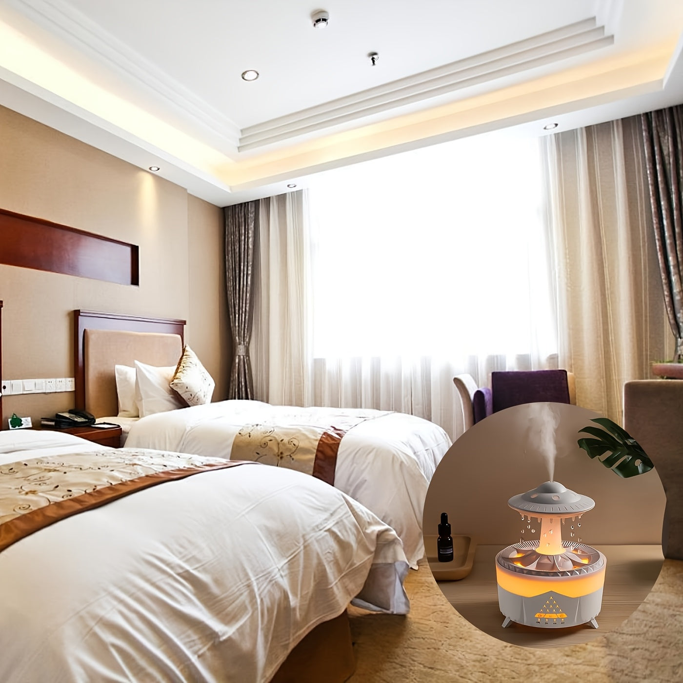 Intelligent Spray Atomizer for Home Use, Featuring a Large Capacity, Designed As a Simulation Water Drop Humidifier And Aroma Diffuser, Ideal for Hotels, Shopping Centers, Restaurants, And Business Environments