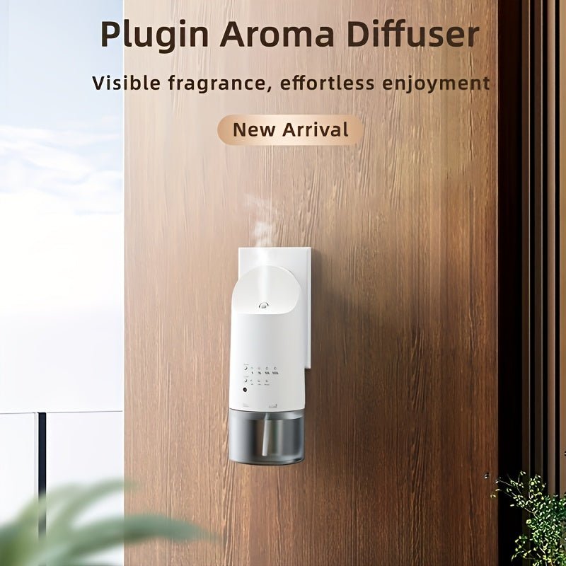 Plug-In Waterless Essential Oil Diffuser - 500 Sq.Ft Coverage, Range Nano Mist Technology -5.41oz, Auto Day\u002FNight Modes, Aromatherapy Diffuser for Large Room, Spa, Office, Kid\u002FPet Safe - White