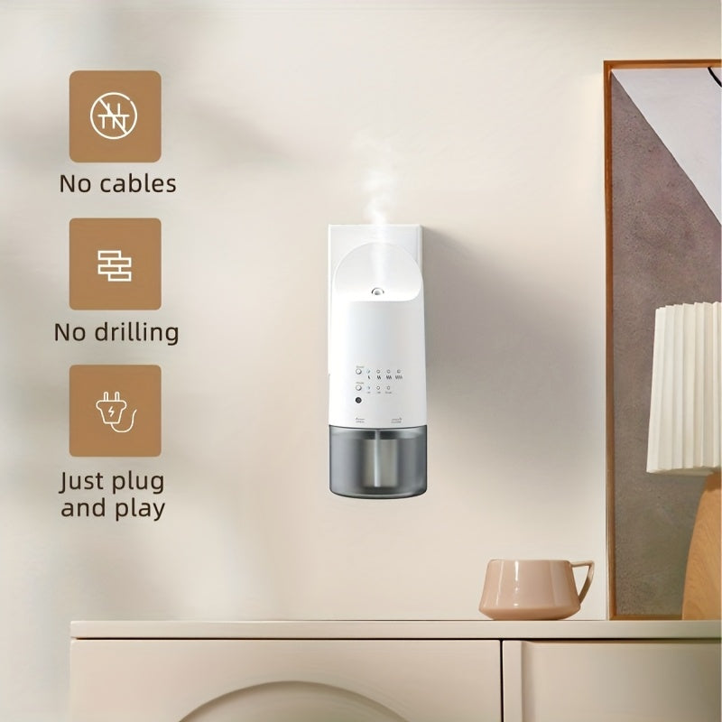 2025 Plug In Diffuser For Essential Oils, Waterless Scent Diffuser Cover Up To 500 Sq. Ft. For Home, Office, Spa Portable Smart Wall Diffuser 5.41oz, White