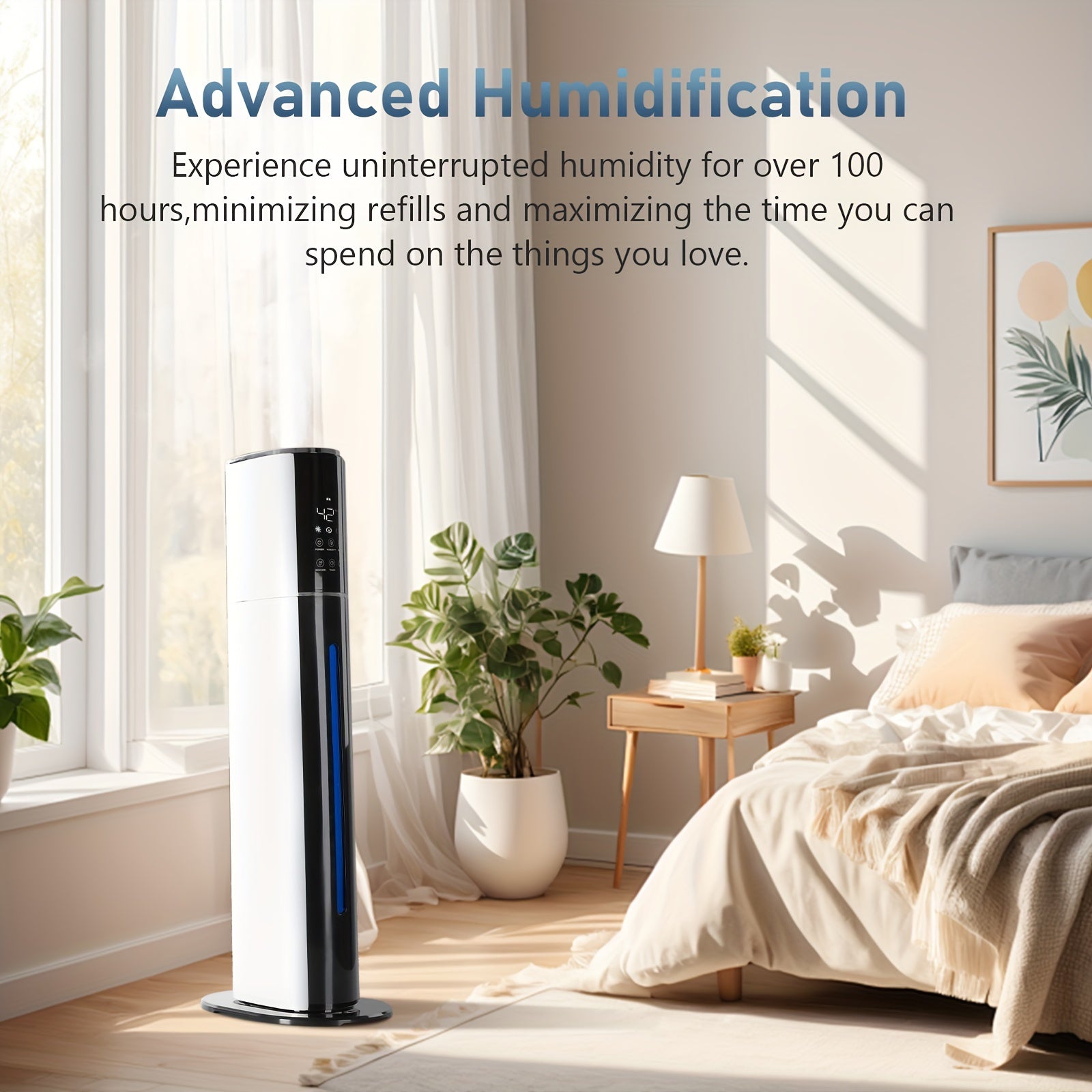 KELOPA 2.38gal Soundwave Technology Cool Mist Humidifier | Top Fill | Smart Humidity Control | Sleep Mode | Ideal for Home, Large Rooms, Bedrooms, Offices, And Plants | Covers 600ft²+