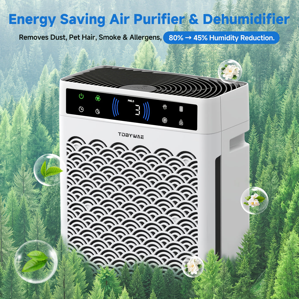 Air Purifier for Home Large Room with Activated Carbon & True HEPA Air Filters Up to 99.97% Of Dust Smoke Smell Hair, Air Purifier, Air Cleaner Office, Dorm Room, Bedroom TDBYWAE
