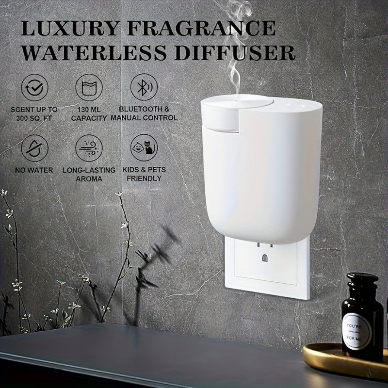 Wireless & Button Control Plug In Waterless Aroma Diffuser Hotel Frangrance Diffuser And Essential Oils Atomizing Efficienc Home Air Freshener | Three Adjustable Modes | Covers Up To 300 Sq.ft And Is Suitable For Various Spaces Including Bedrooms