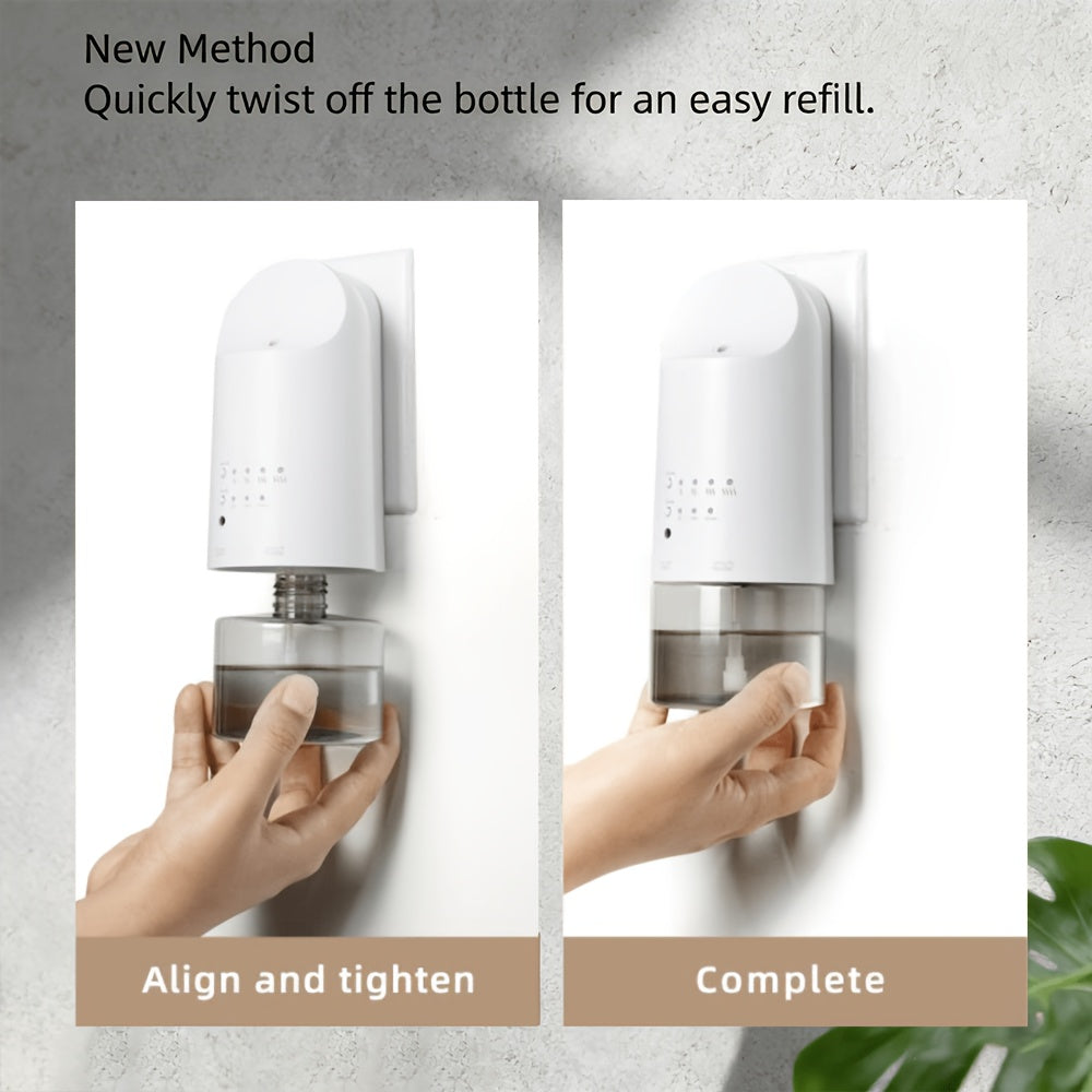 2025 Plug In Diffuser For Essential Oils, Waterless Scent Diffuser Cover Up To 500 Sq. Ft. For Home, Office, Spa Portable Smart Wall Diffuser 5.41oz, White