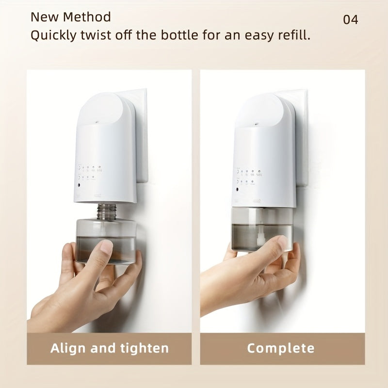 Plug-In Waterless Essential Oil Diffuser - 500 Sq.Ft Coverage, Range Nano Mist Technology -5.41oz, Auto Day\u002FNight Modes, Aromatherapy Diffuser for Large Room, Spa, Office, Kid\u002FPet Safe - White
